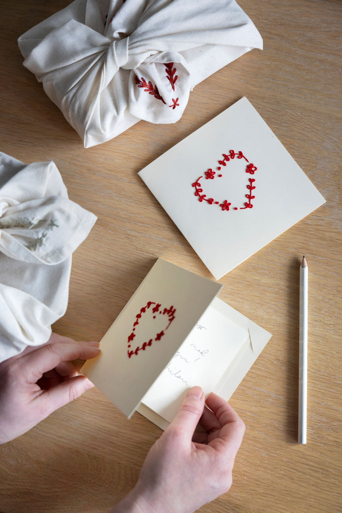 Others Embroidered Card - Heart