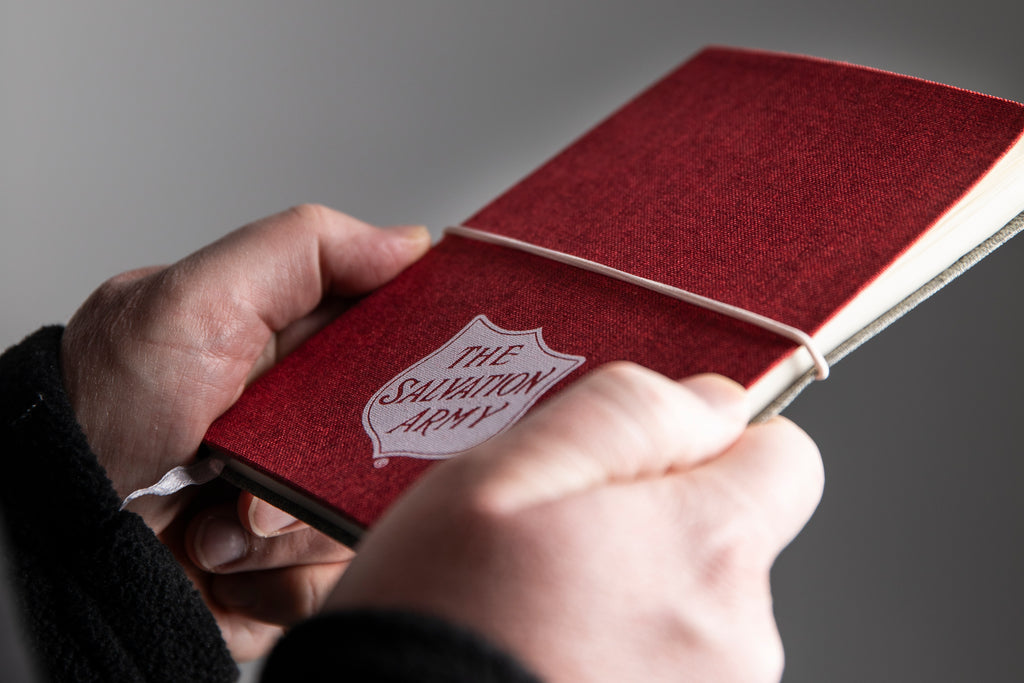 Linen Notebook with Salvation Army Shield