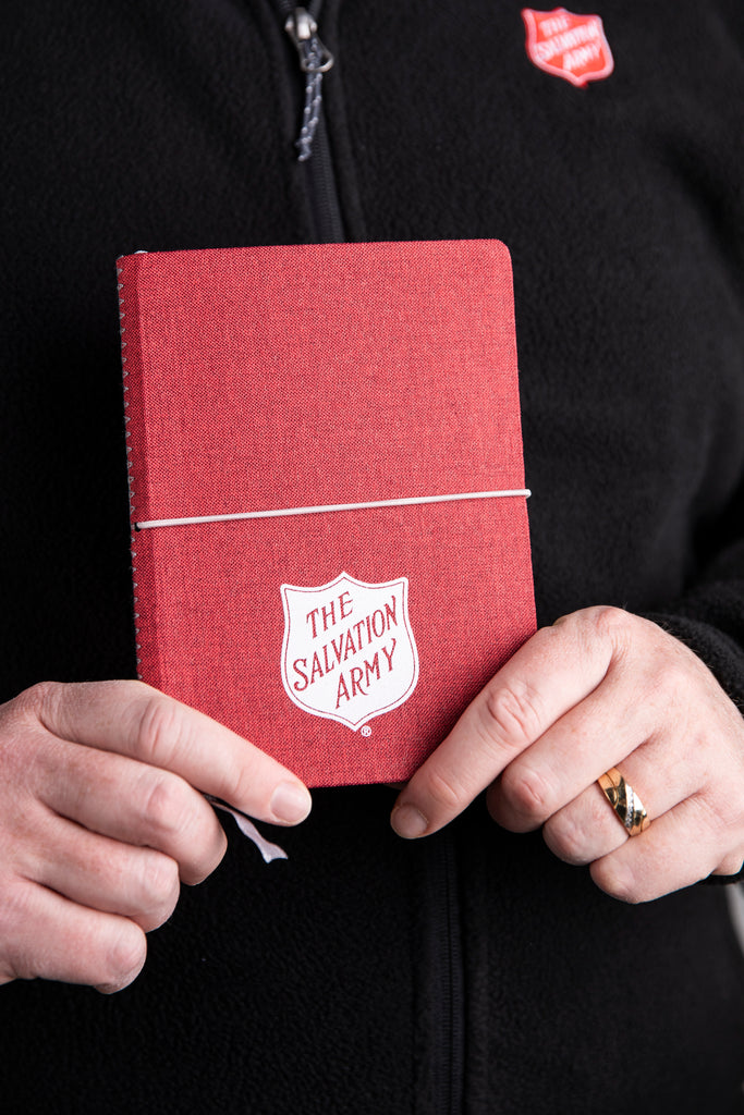 Linen Notebook with Salvation Army Shield