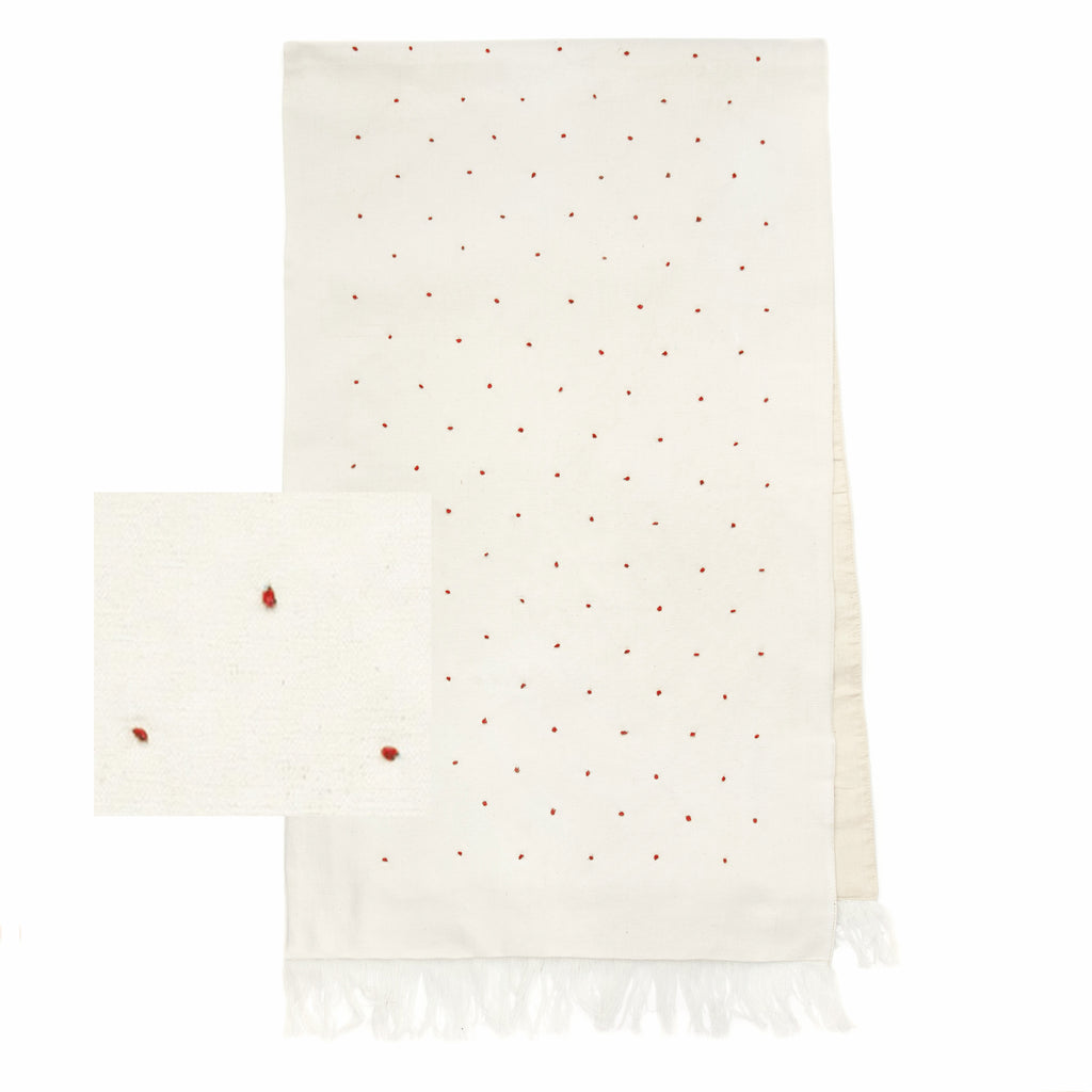 Others Embroidered Table Runner Red Dots