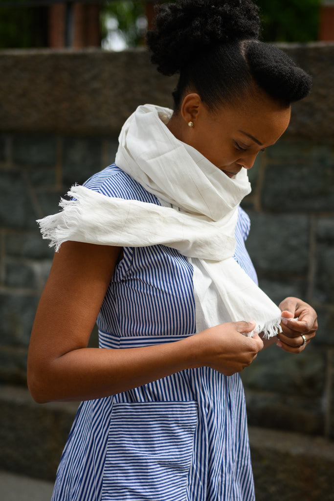 Others Scarf White Crosses