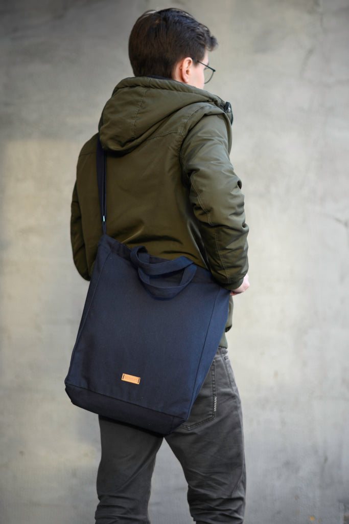 Others Navy Shoulder Strap Tote