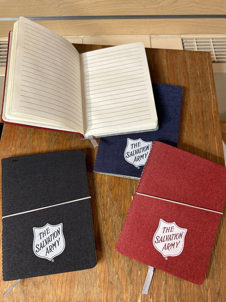 Linen Notebook with Salvation Army Shield