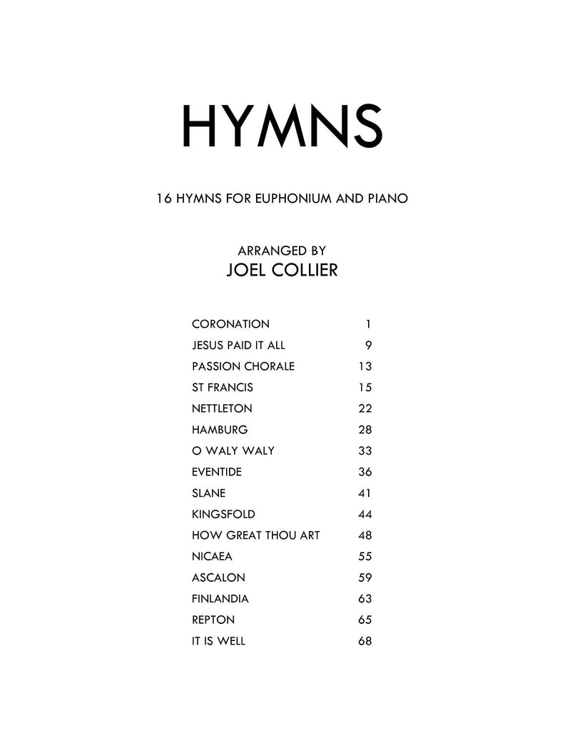 Joel Collier Hymns Euphonium And Piano