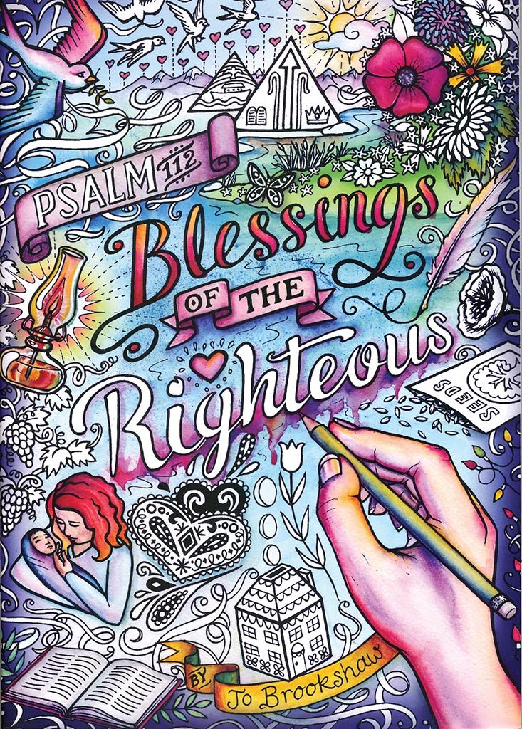 Blessings of the Righteous Coloring Book by Jo Brookshaw