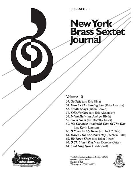 NY Brass Sextet Journal Vol 10-Christmas Edition