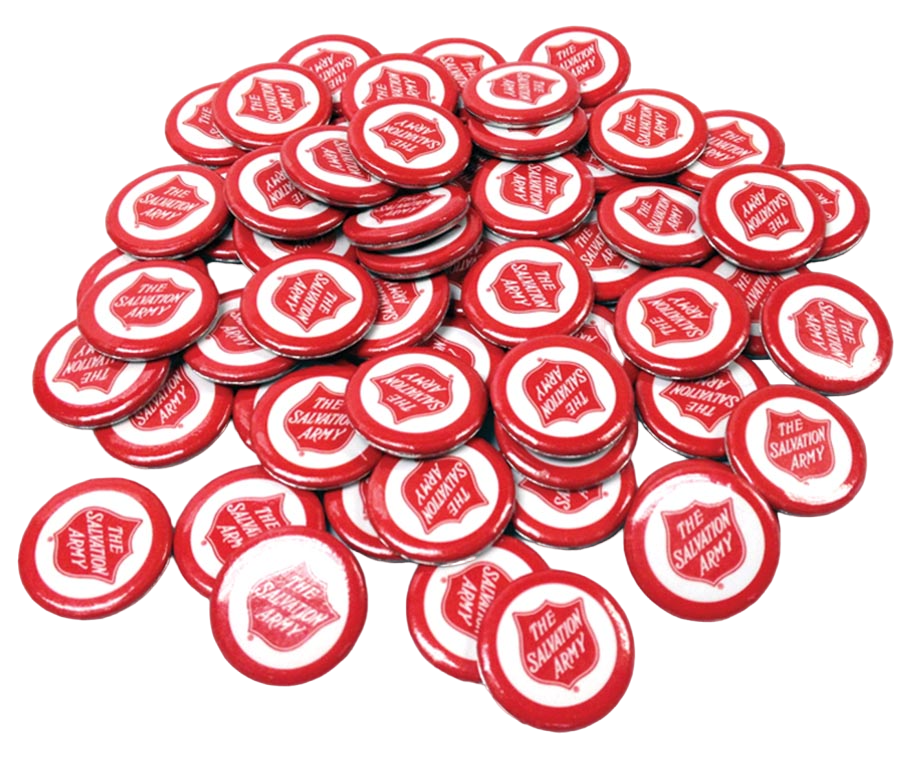 Red Shield Lapel Button (100 Pack)
