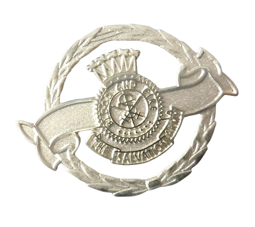 Blouse Pin - Silver Crest with Wreath