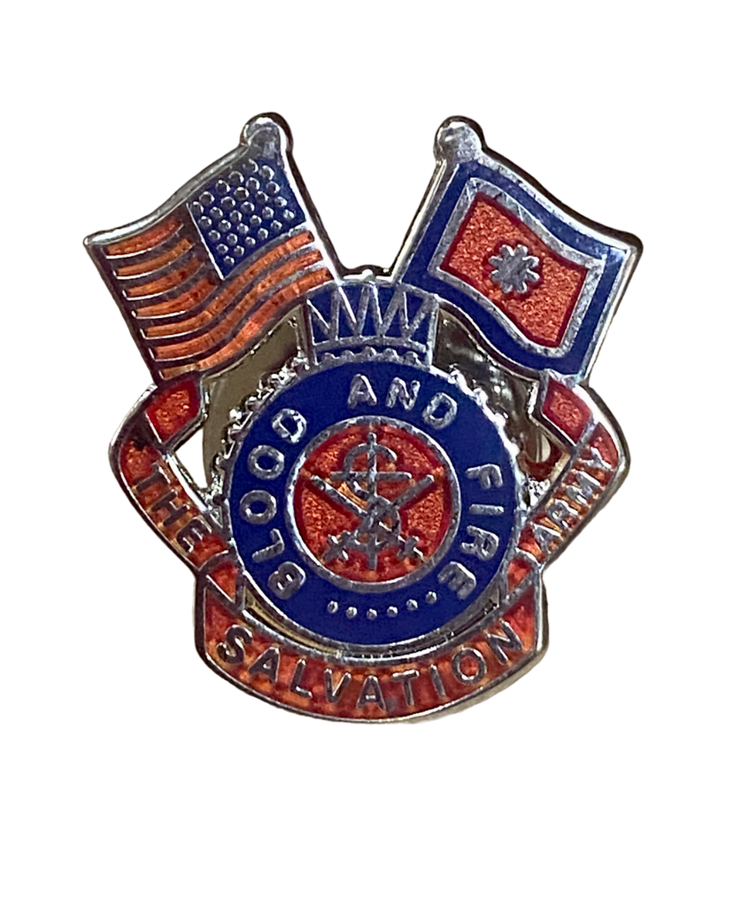 Silver United States/Salvation Army Flag Lapel Pin