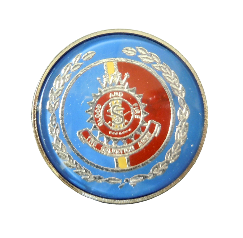 Blouse Pin - Crest Inlaid Circle