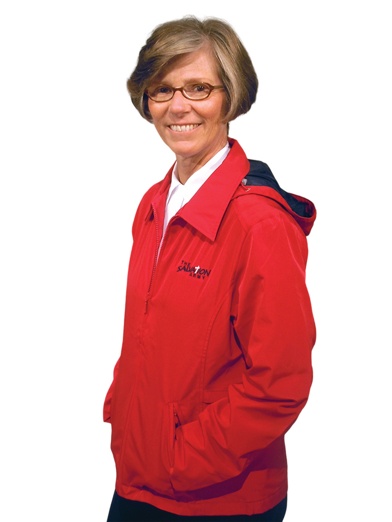 Women's Red Lightweight Jacket with Salvation Army Logo