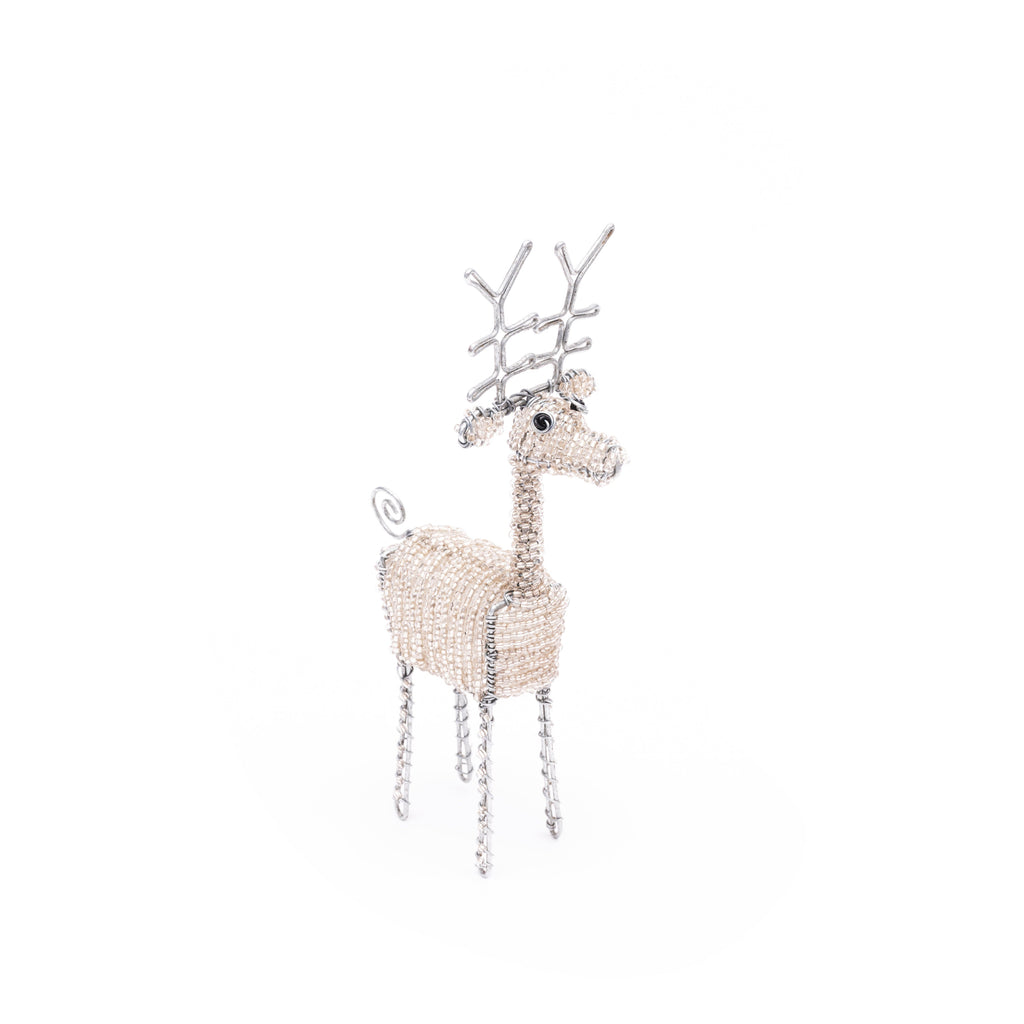 Others Beaded Reindeer Silv Sm