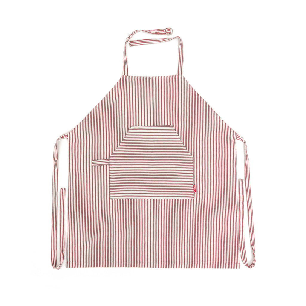 Others Striped Apron Red