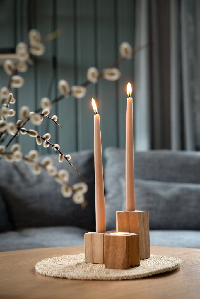 Others Wooden Candle Holder Short