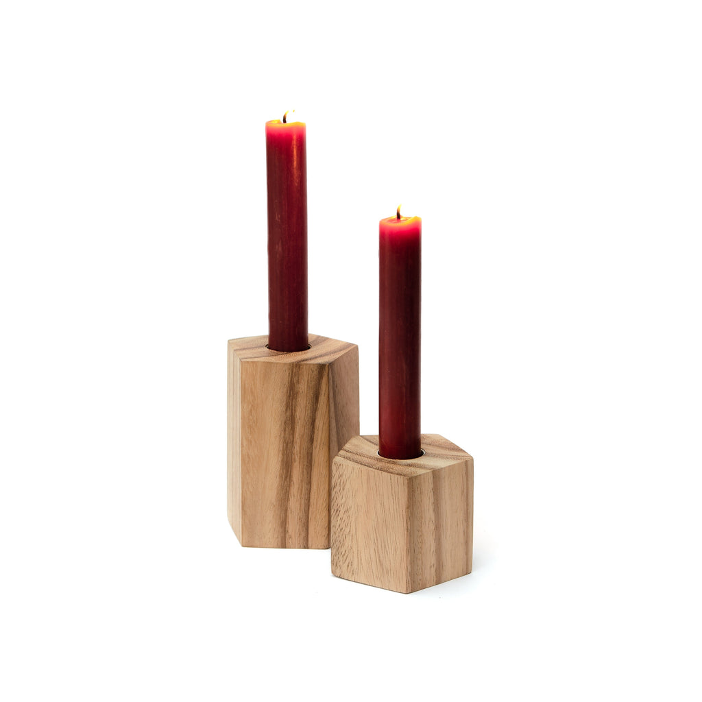 Others Wooden Candle Holder Short