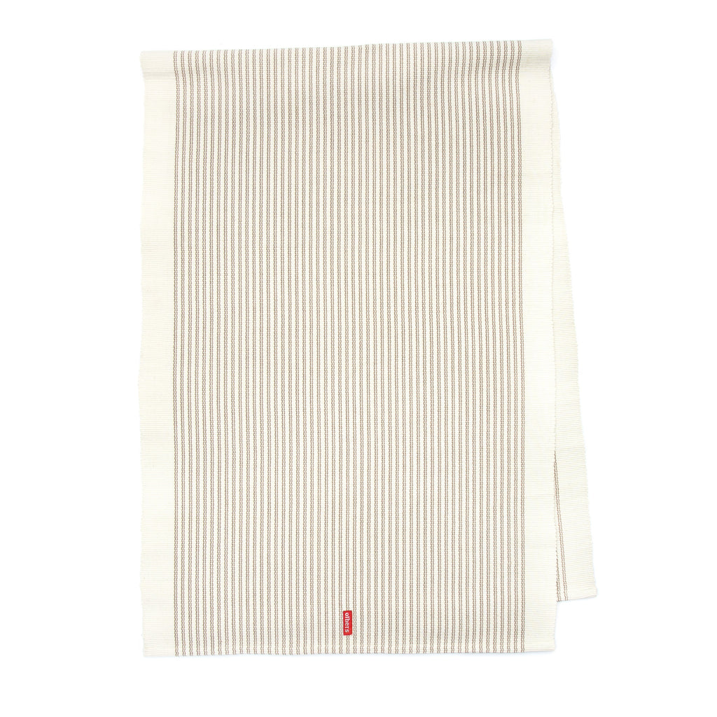 Others Striped Table Runner Beige