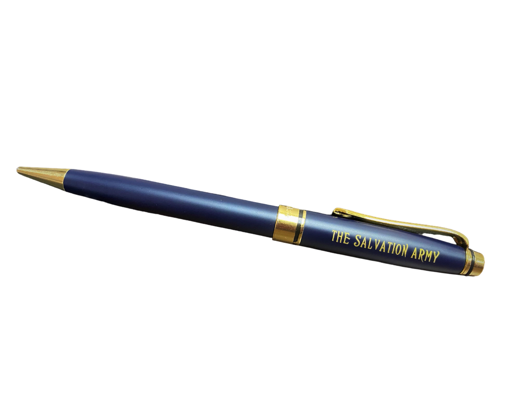 Blue Pen & Pencil Set with Salvation Army Logo
